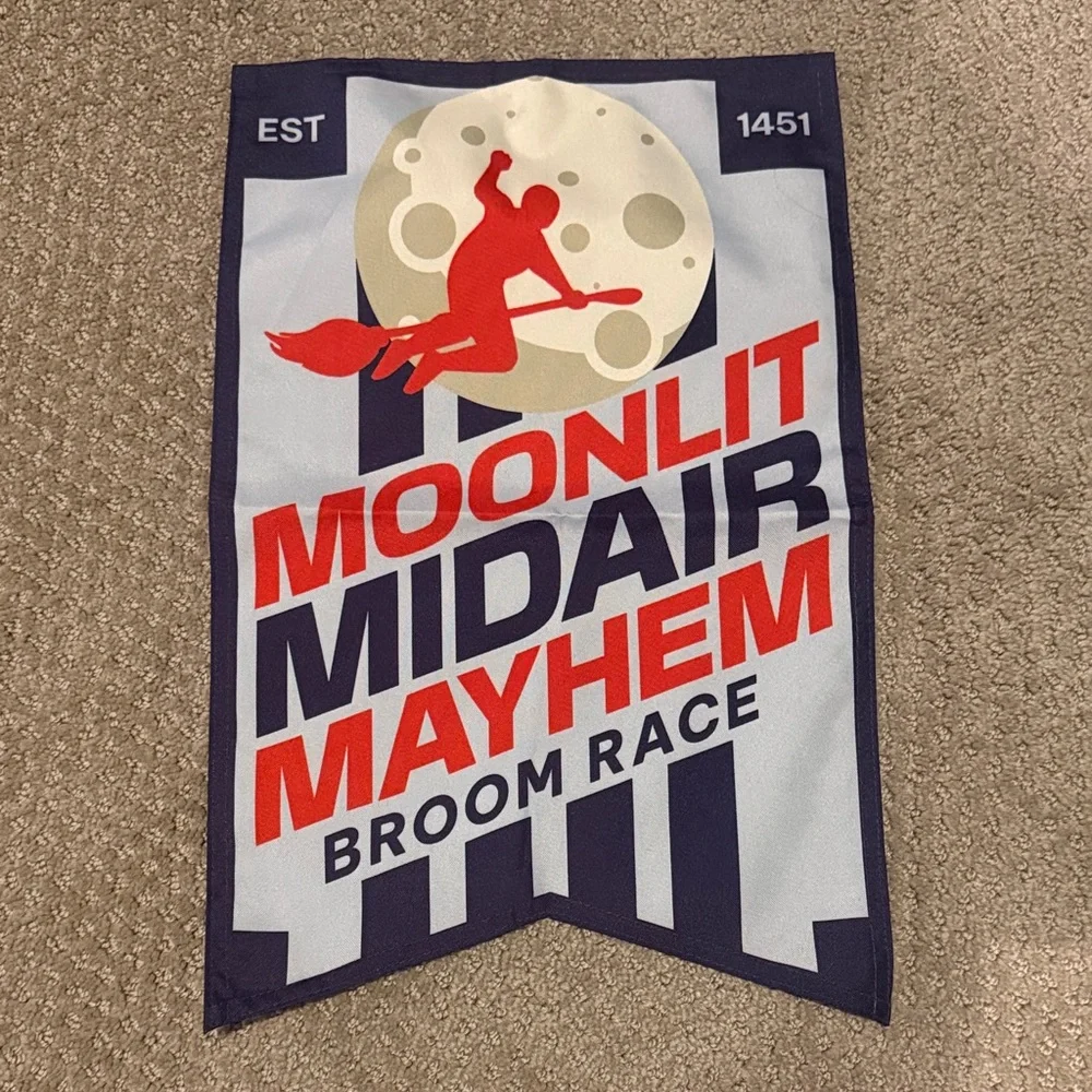 Moonlit Midair Mayhem Broom Race Tapestry - Harry Potter inspired